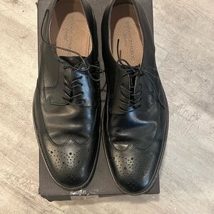 Banana Republic Black Leather Wingtip Derby Shoes